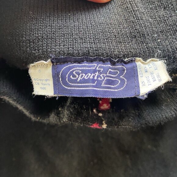 Vintage CB Sports Wool Womens Pullover Sweater. 1/4 Button.  Size 8. Hong Kong. - Picture 9 of 14